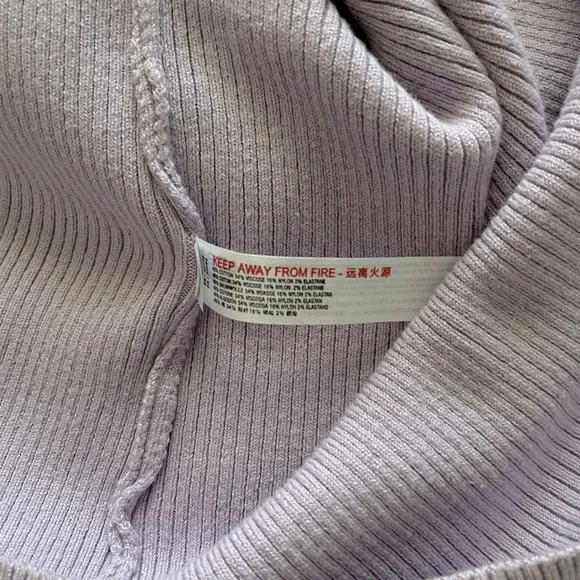 Free People Beach Daniela Lilac Ribbed Knit Low Back Midi/Maxi Dress NEW - Picture 9 of 9